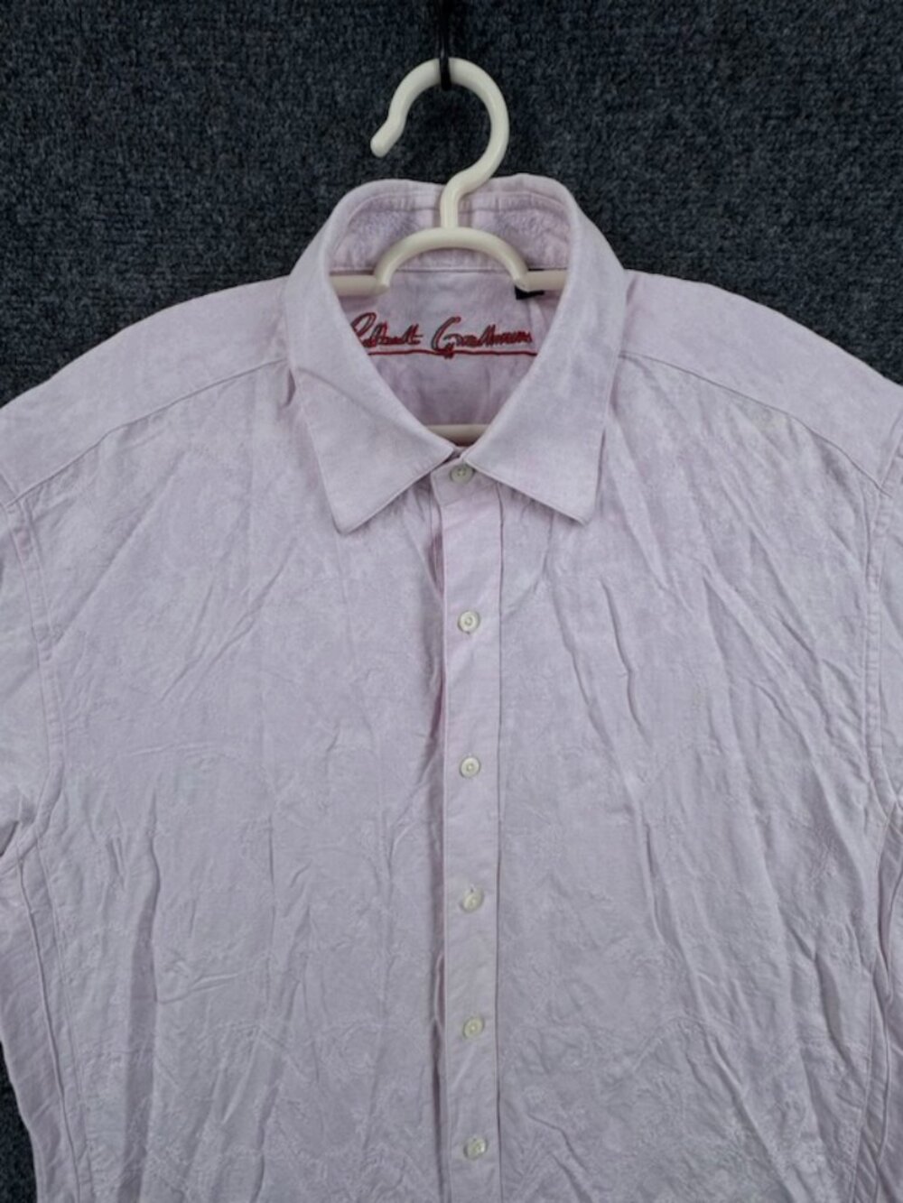 Robert Graham Logo Mens XL Pink Luxury Shirt Button Up Long Sleeve Bold Designer